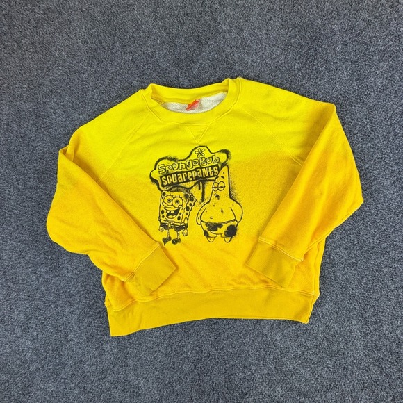 Nickelodeon Tops - Nickelodeon SpongeBob SquarePants Sweatshirt Womens XL Yellow Graphic Cotton